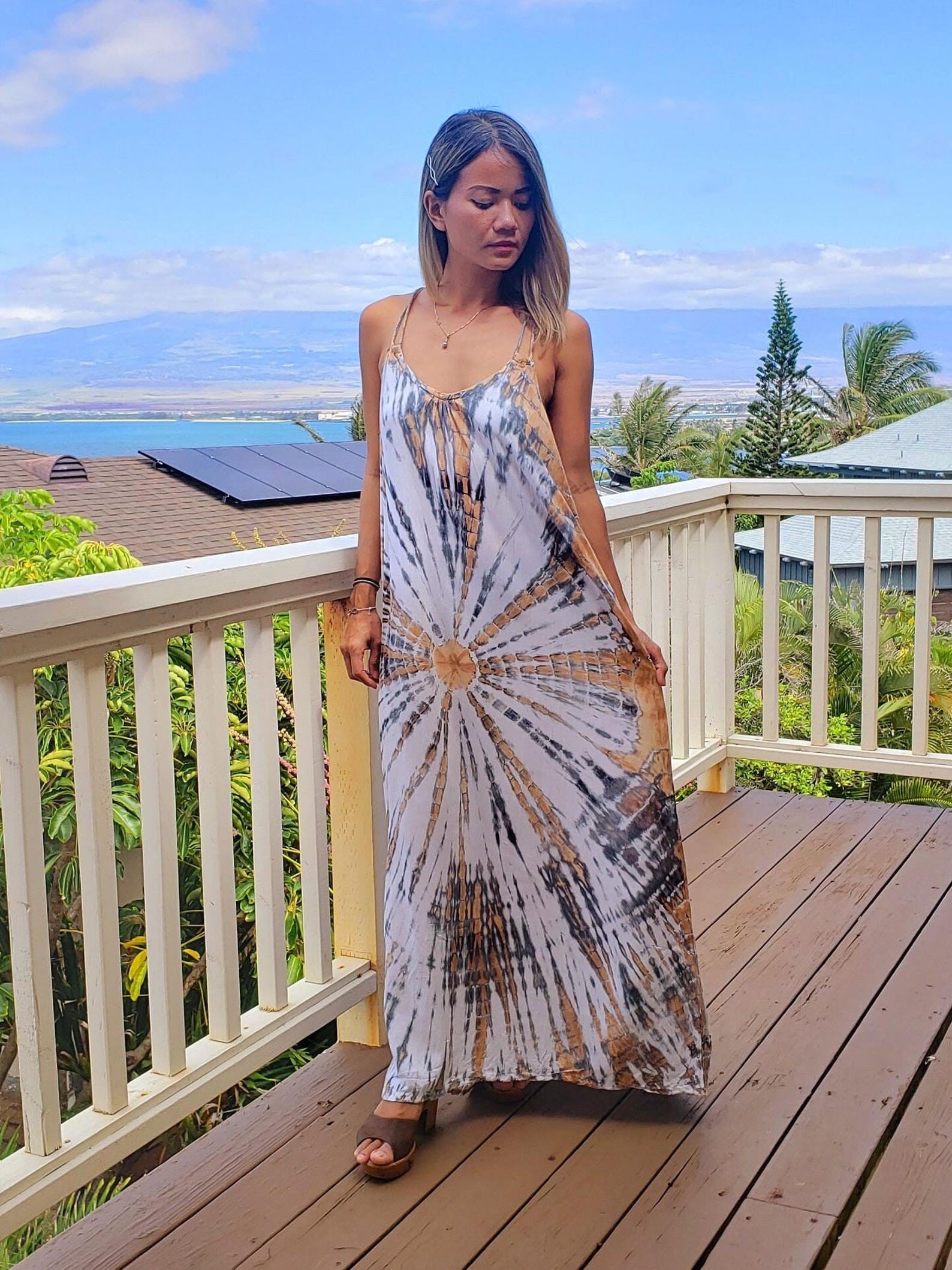 Ayla Racerback Tie Dye Maxi Dress - view 3