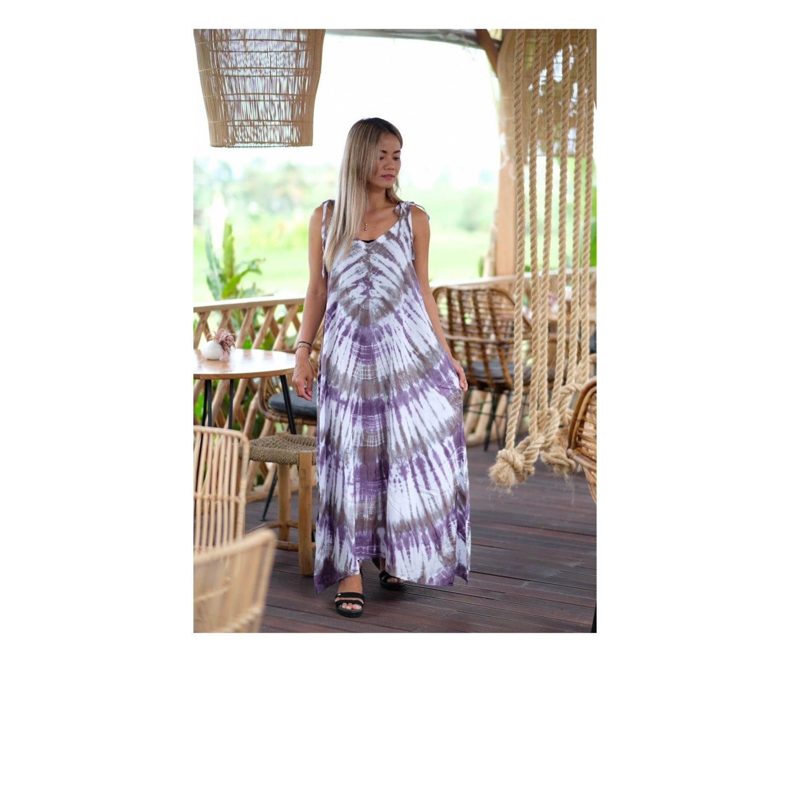 Carmen Pocket Tie Dye Maxi Dress - view 1