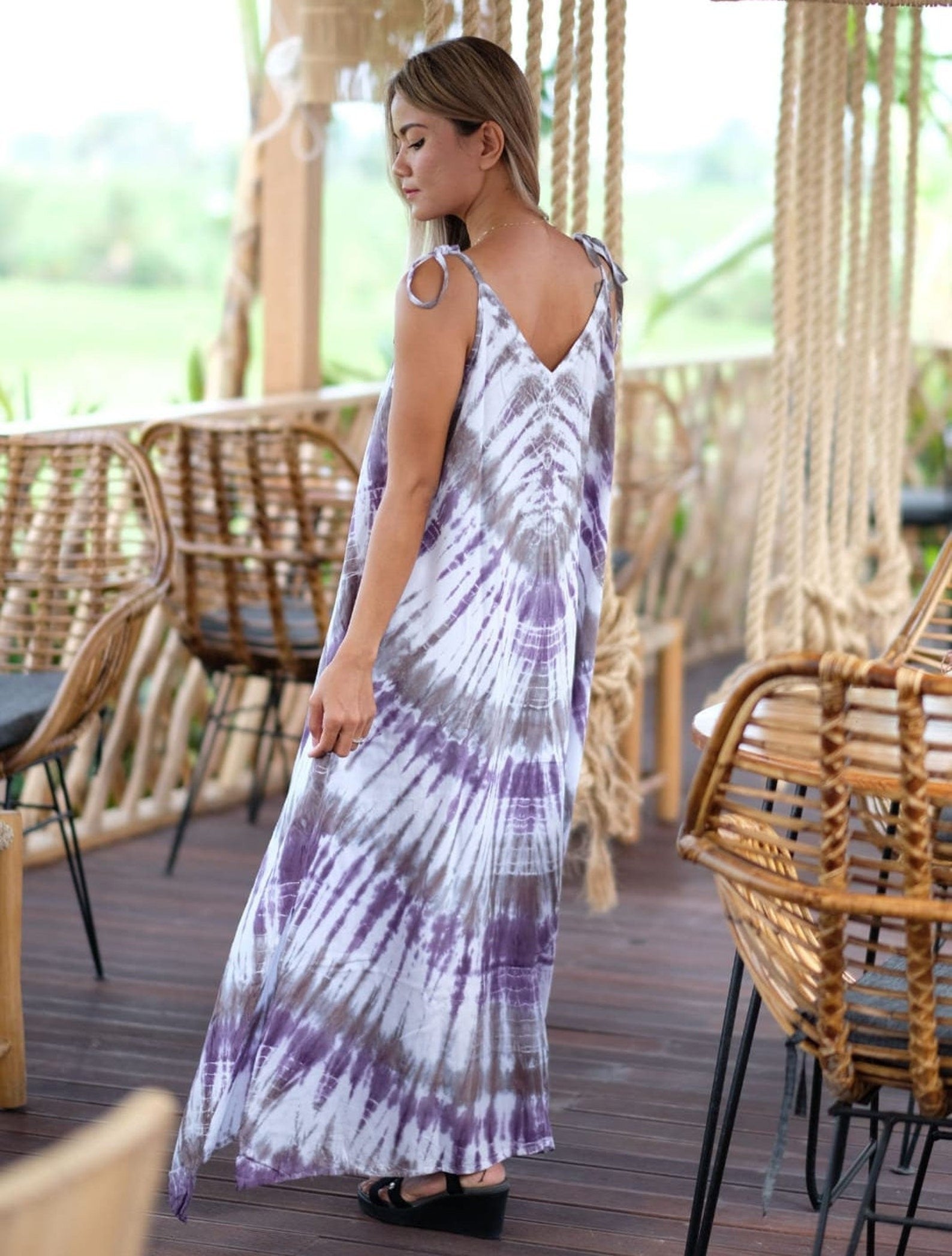Carmen Pocket Tie Dye Maxi Dress - view 4