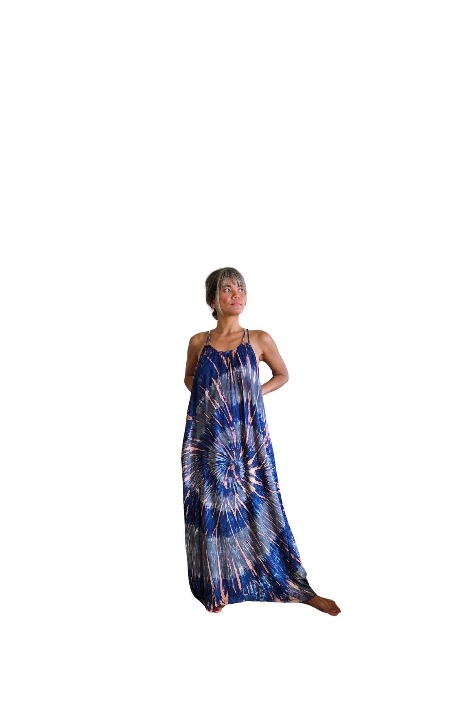 Reina Racerback Tie Dye Maxi Dress - view 5