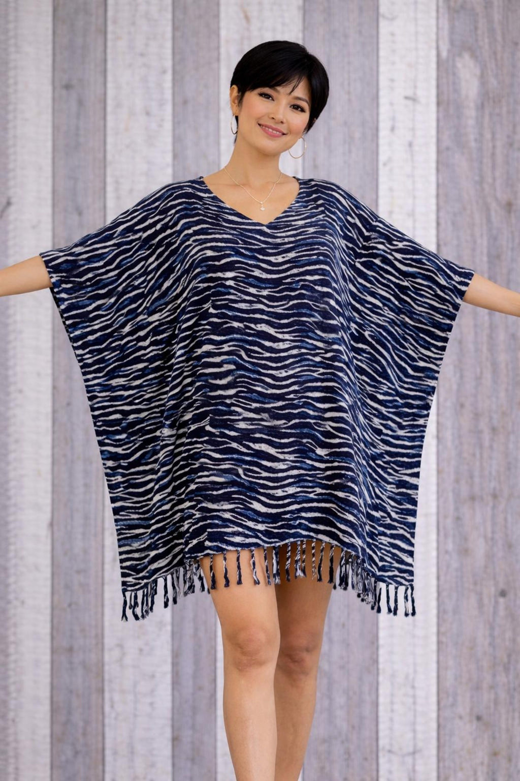 Sage Printed Cover-Up Dress - view 4