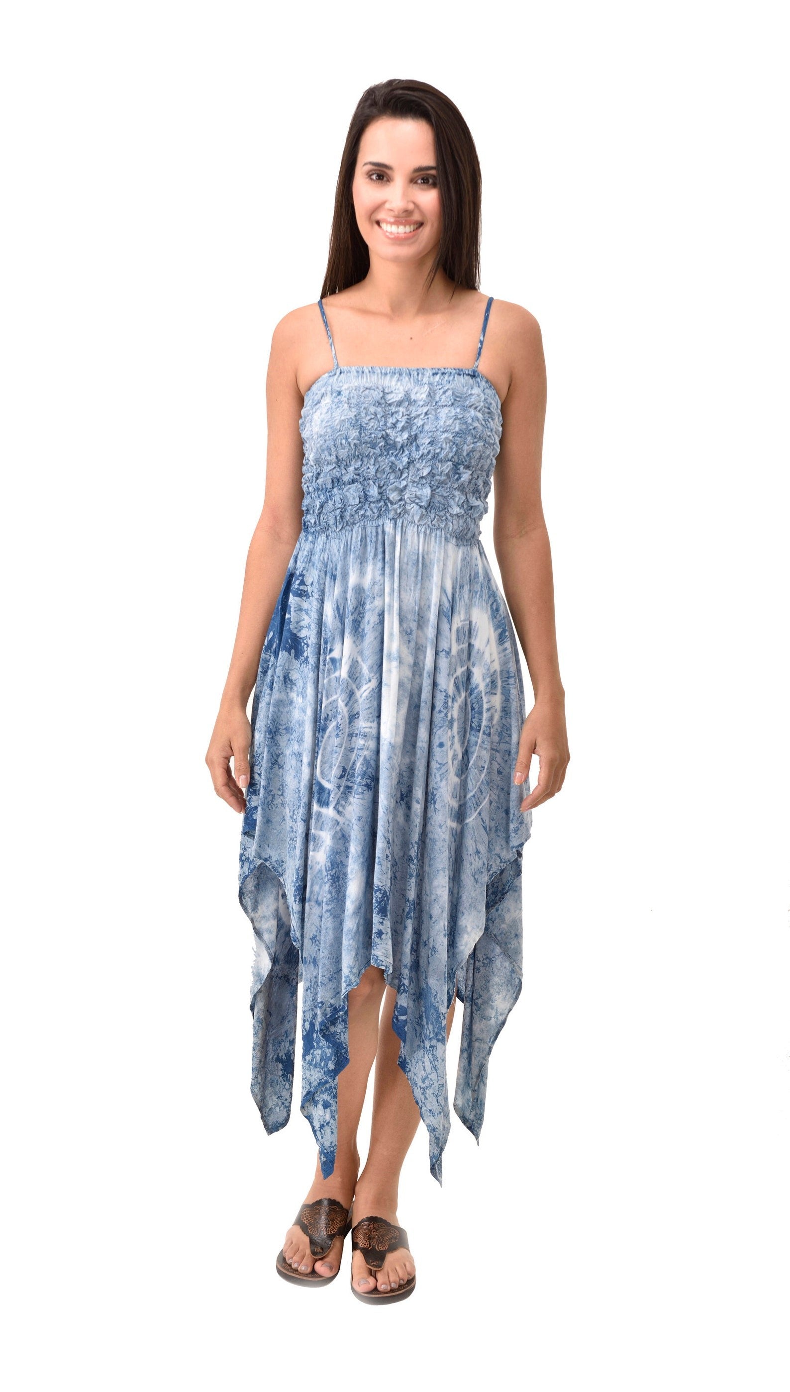 Serena Smocked Tie Dye Sundress - view 3