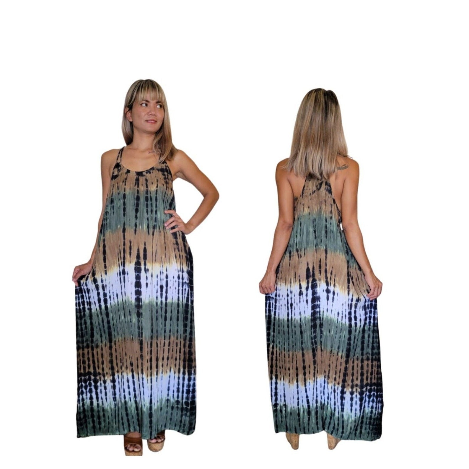 Talia Racerback Tie Dye Maxi Dress - view 1