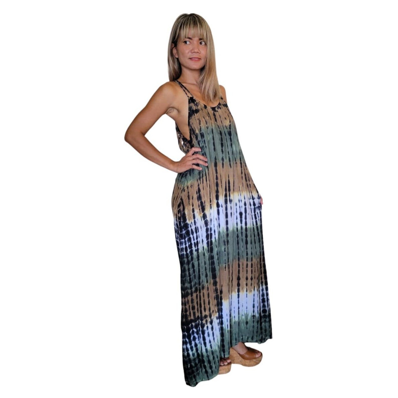 Talia Racerback Tie Dye Maxi Dress - view 4