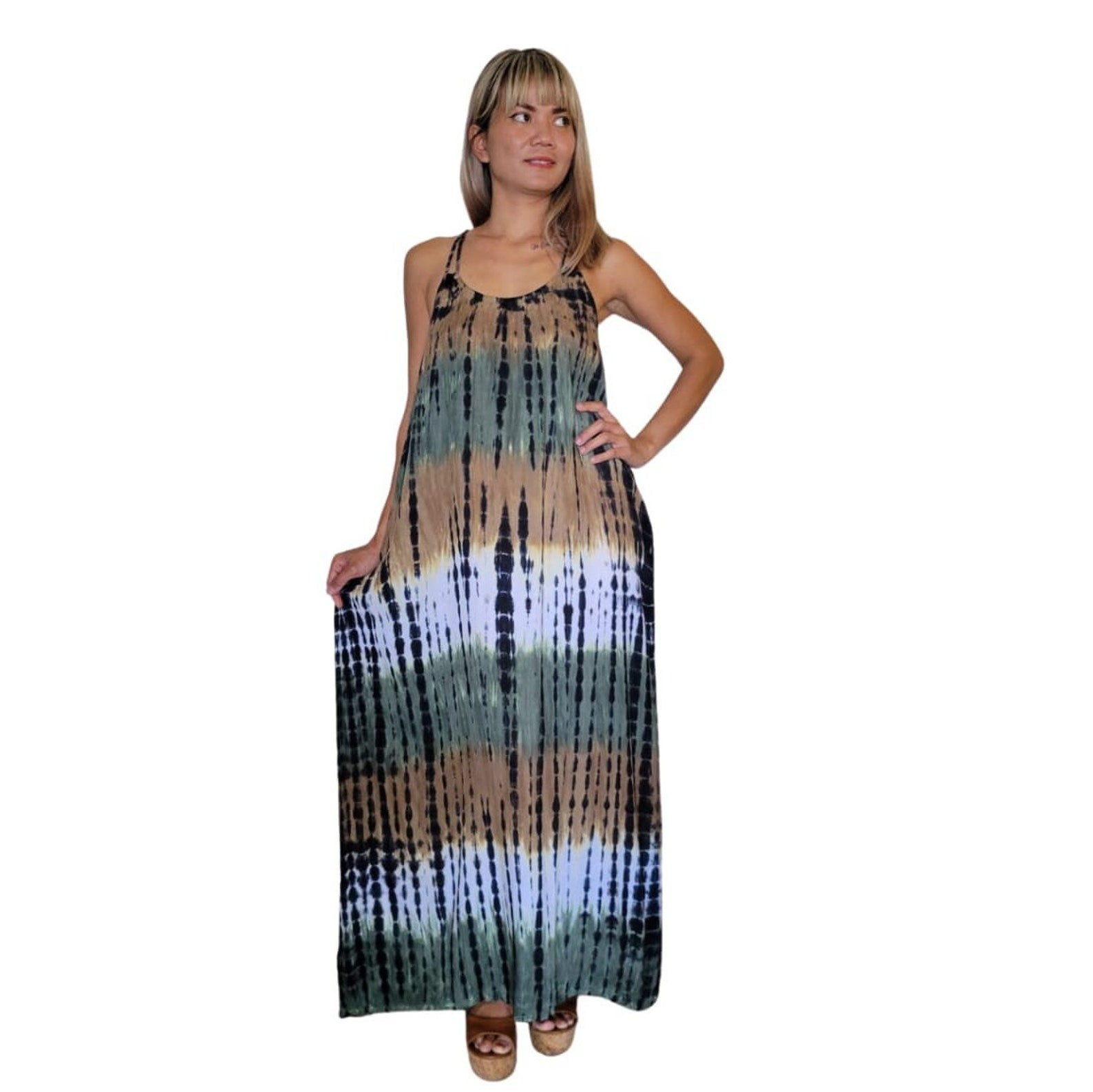 Talia Racerback Tie Dye Maxi Dress - view 5